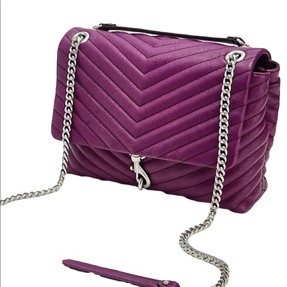 Rebecca Minkoff purple Edie flap Shoulder bag